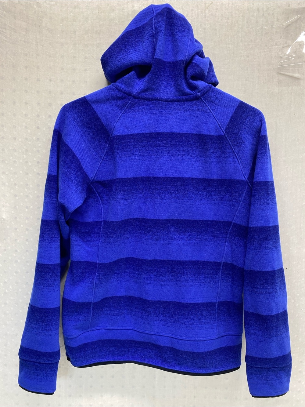 The North Face Women's Blue Striped Half-Zip Hooded Kangaroo Pocket Size S - Picture 3 of 9
